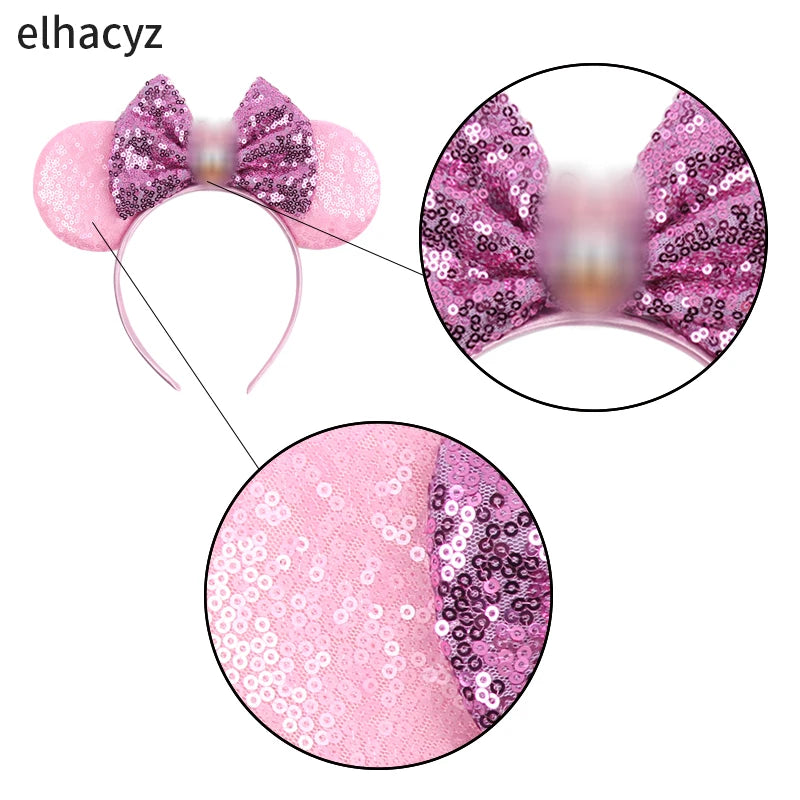 CowLost | daisy-duck-headwear-women-sequins-bow-headbands |3