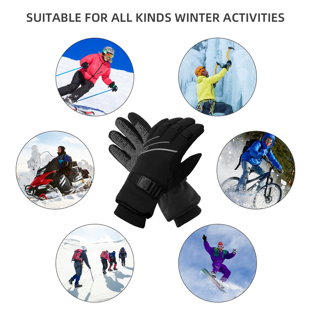 CowLost | waterproof-winter-ski-gloves-3m-thinsulate-touchscreen-thermal-outdoor-snowboard |11