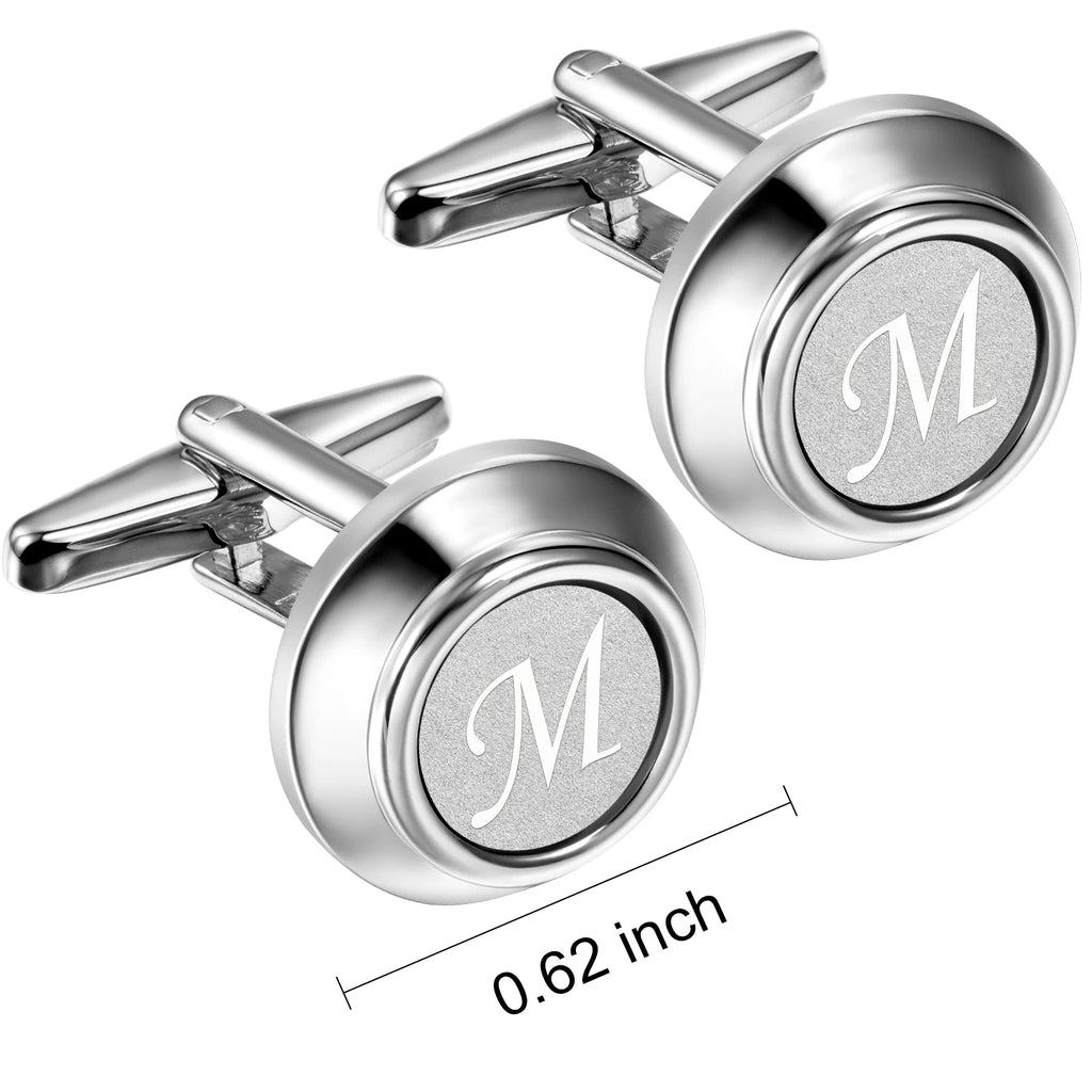 CowLost | clothing-accessories-hawson-classic-metal-mens-cufflinks-a-z-initials-set |2