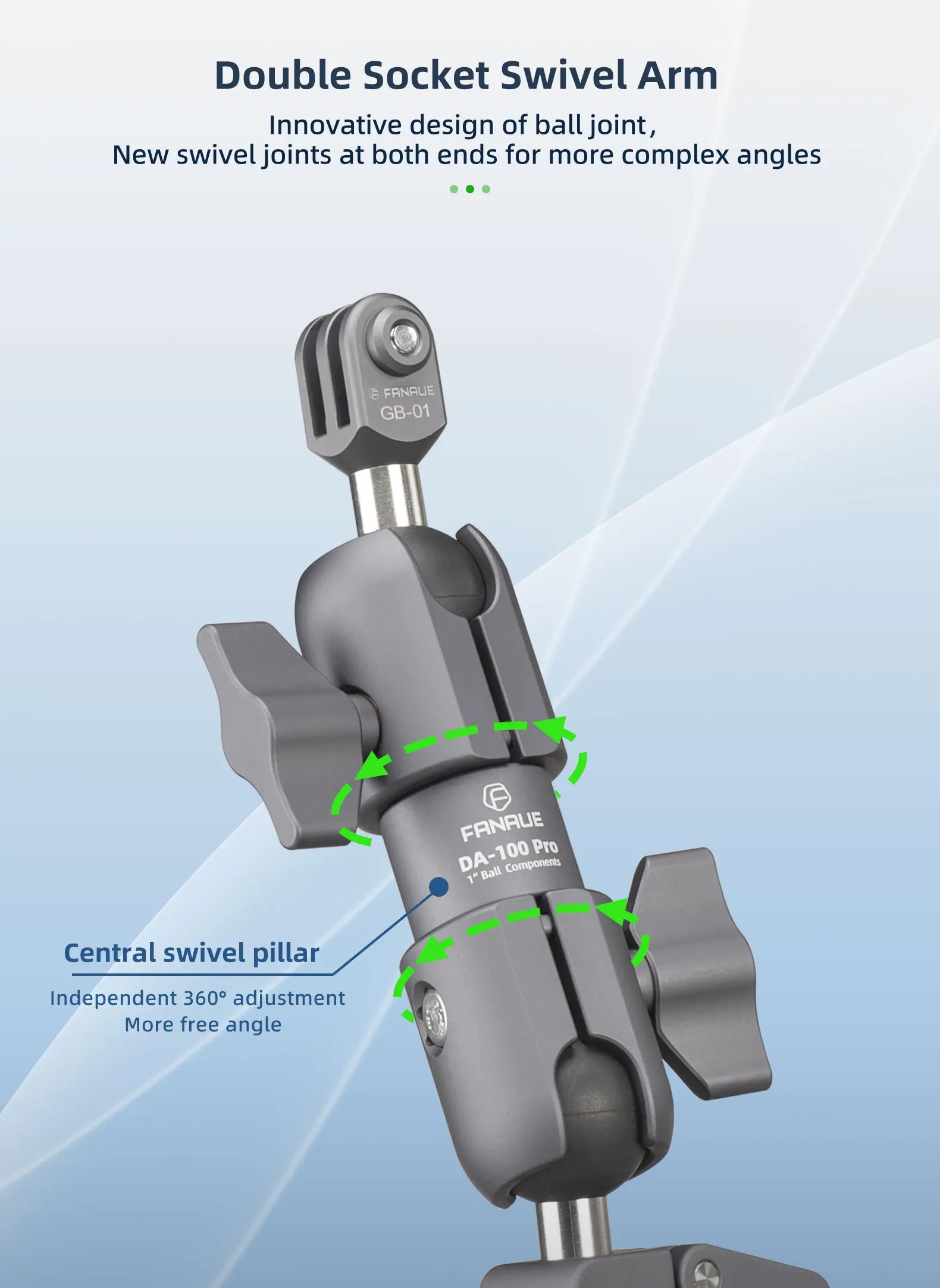 CowLost | product_id-fanaue-double-bass-socket-arm-support-motorcycle-phone-fishfinder-cradle-holder-1-inch-ball-for-ram-mount |14