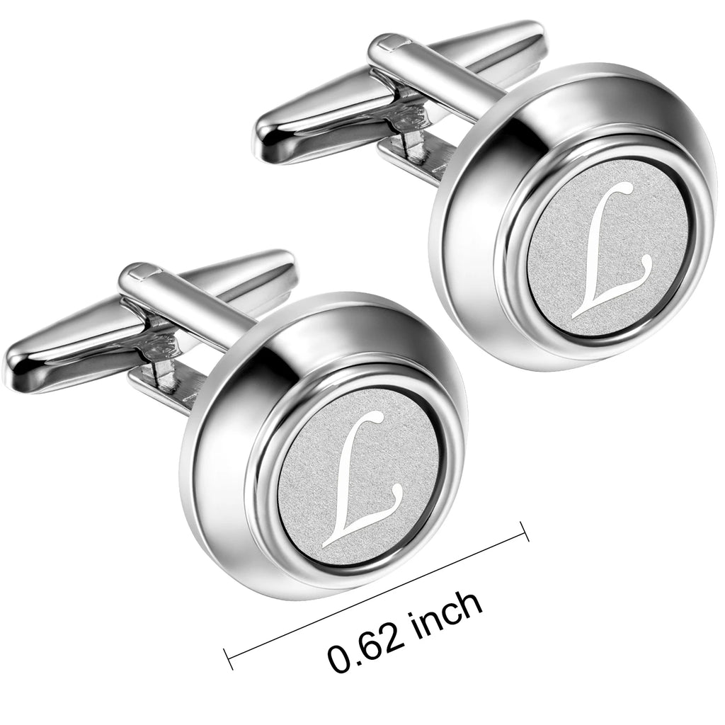CowLost | clothing-accessories-hawson-classic-metal-mens-cufflinks-a-z-initials-set |7