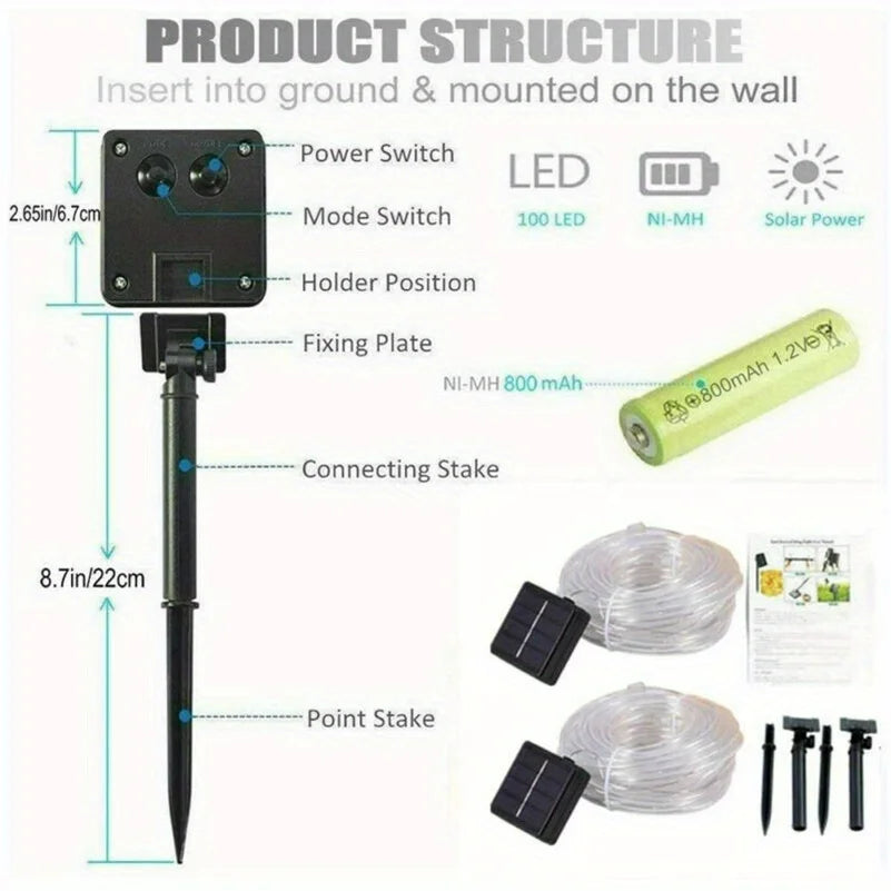 CowLost | light-ropes-strings-product_id-waterproof-led-solar-tube-string-lights-for-outdoor-garden-and-holiday-decoration |5