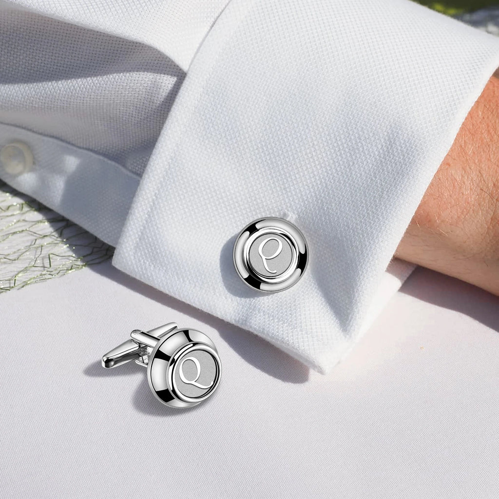 CowLost | clothing-accessories-hawson-classic-metal-mens-cufflinks-a-z-initials-set |1