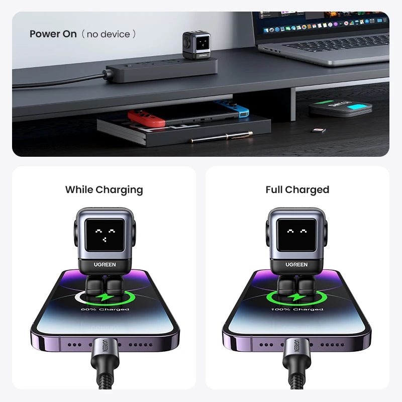 CowLost | ugreen-65w-30w-gan-charger-robot-design-pd3-0-fast-charger |5