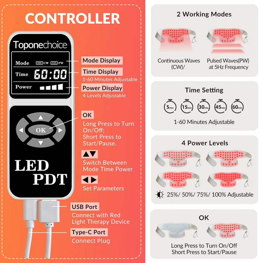 CowLost | 940nm-850nm-660nm-red-near-infrared-light-therapy-wrap-neck-leg-arm-pad |6