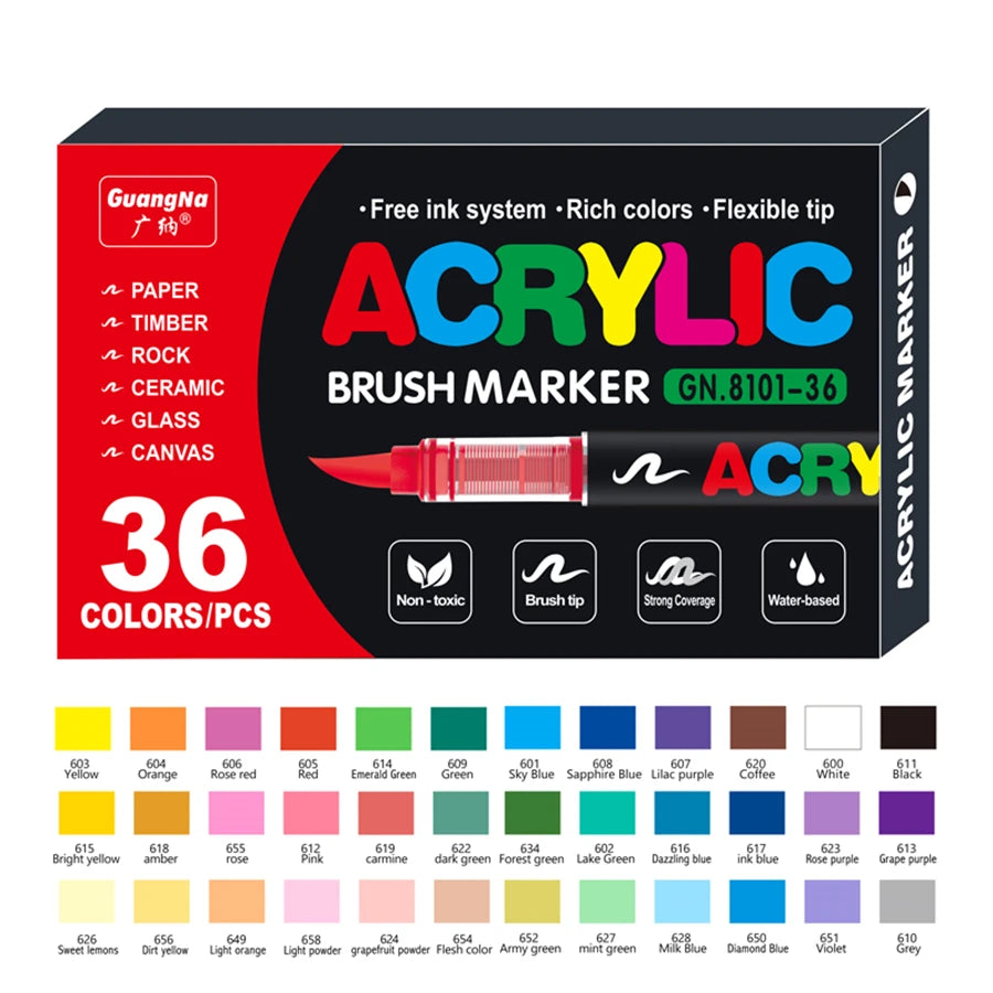 CowLost | markers-product_id-acrylic-paint-soft-brush-markers-set-for-wood-stone-canvas |43