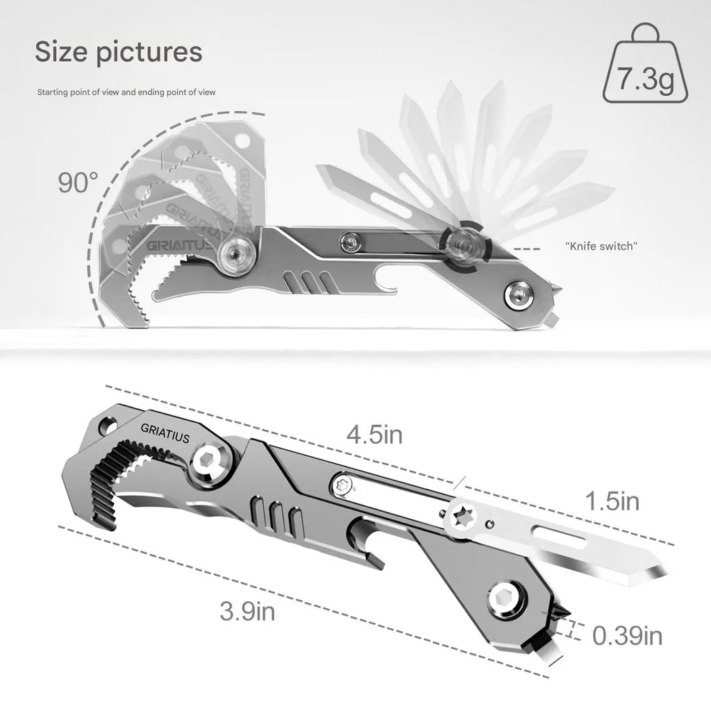 CowLost | tools-tc4-titanium-alloy-crowbar-edc-tool-set-with-screwdriver-wrench-and-eternal-pen-for-outdoor-camping-gift |11