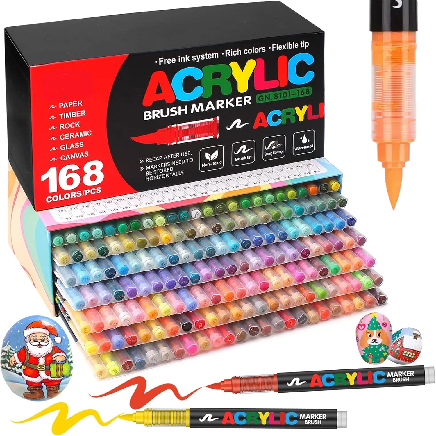 CowLost | markers-product_id-acrylic-paint-soft-brush-markers-set-for-wood-stone-canvas |2