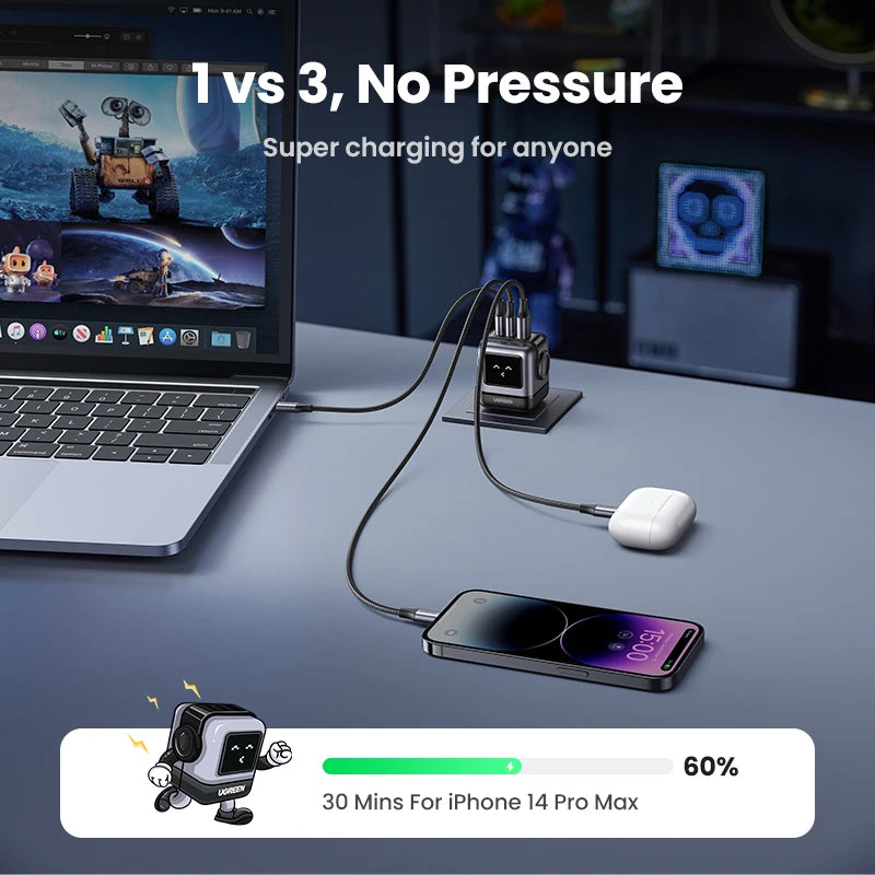 CowLost | ugreen-65w-30w-gan-charger-robot-design-pd3-0-fast-charger |4