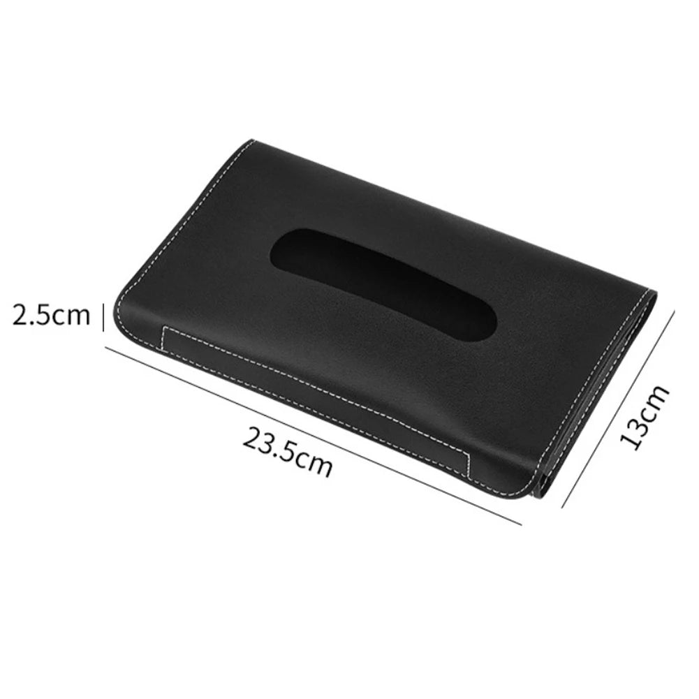CowLost | 2-colors-tissue-box-pu-leather-car-sun-visor-hanging-holder |7
