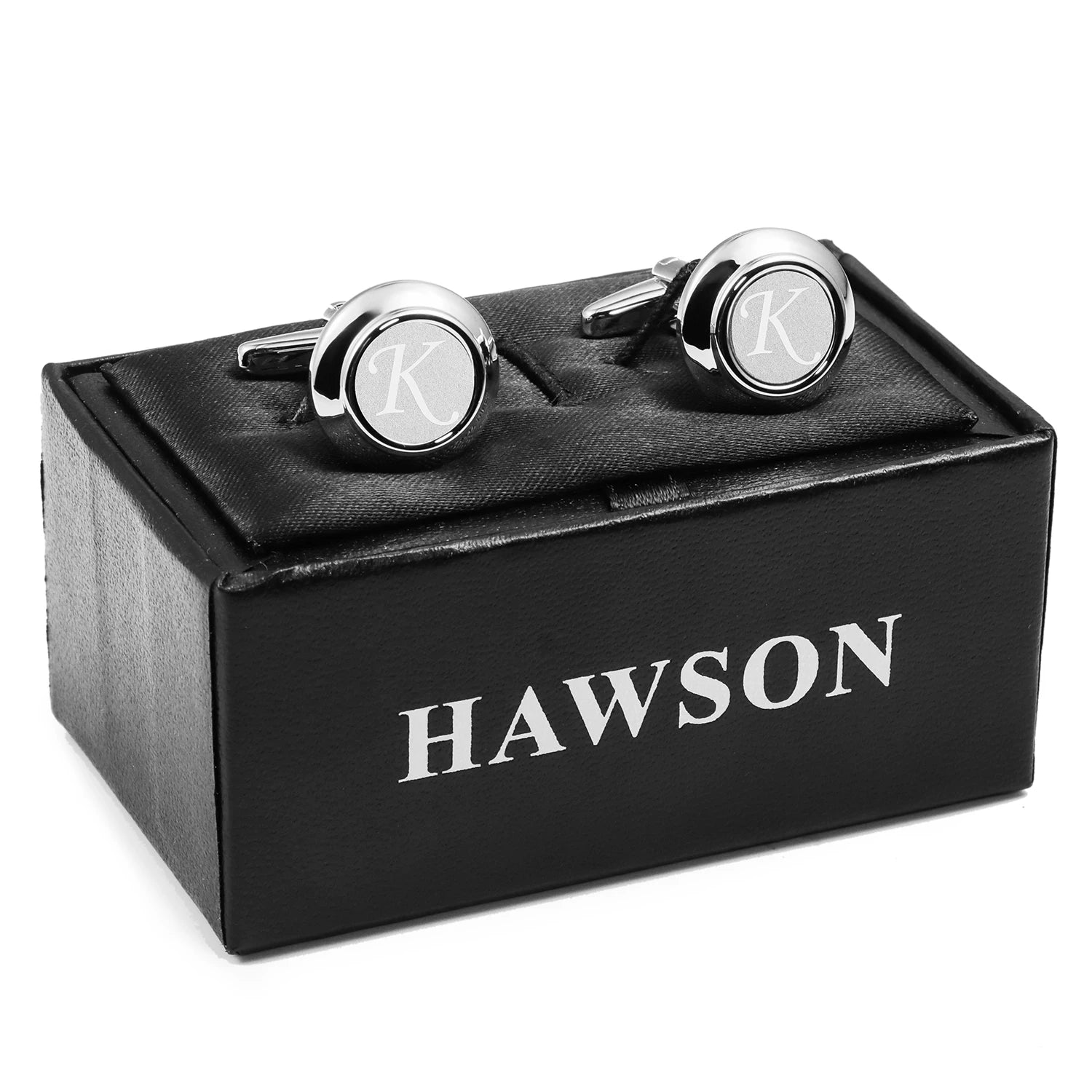 CowLost | clothing-accessories-hawson-classic-metal-mens-cufflinks-a-z-initials-set |5