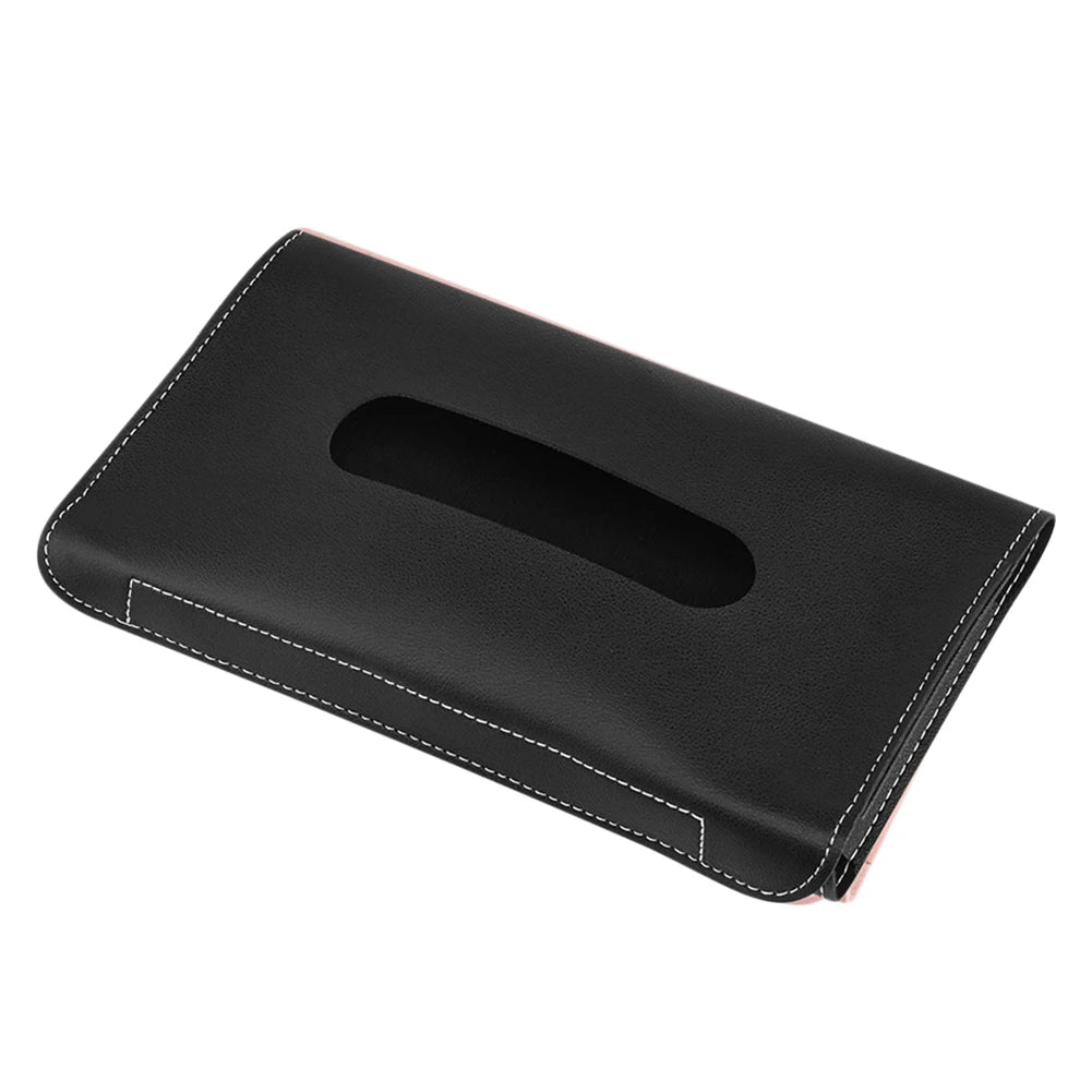 CowLost | 2-colors-tissue-box-pu-leather-car-sun-visor-hanging-holder |4
