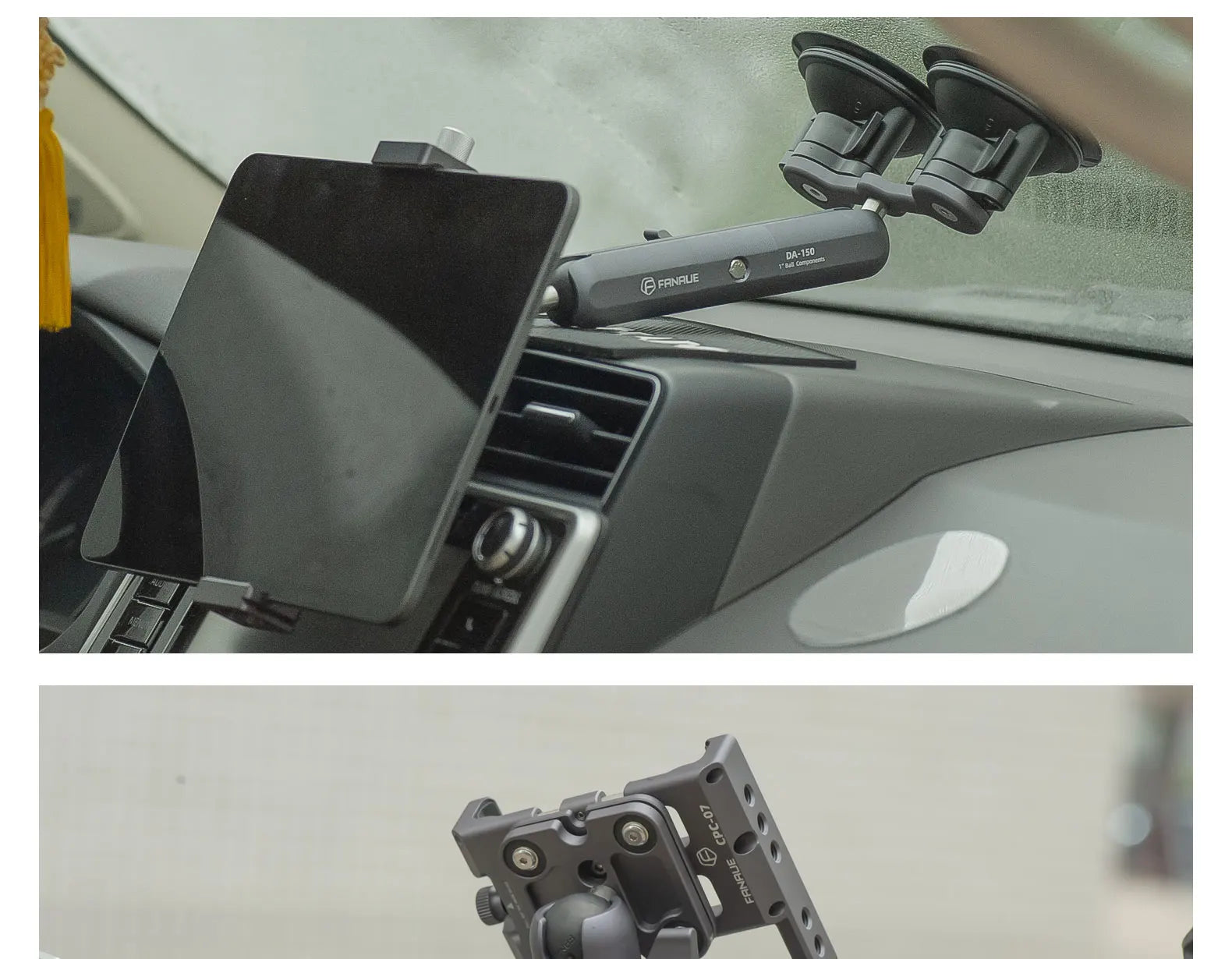 CowLost | product_id-fanaue-double-bass-socket-arm-support-motorcycle-phone-fishfinder-cradle-holder-1-inch-ball-for-ram-mount |17