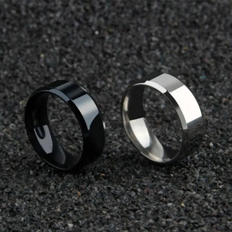CowLost | fashion-charm-jewelry-ring-for-men-women-stainless-steel-black-rings-wedding-engagement |4