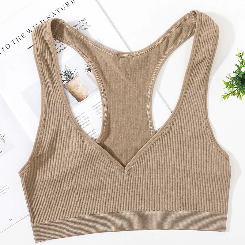 CowLost | product_id-seamless-wirefree-deep-v-neck-unlined-comfort-bra-top-for-women |6