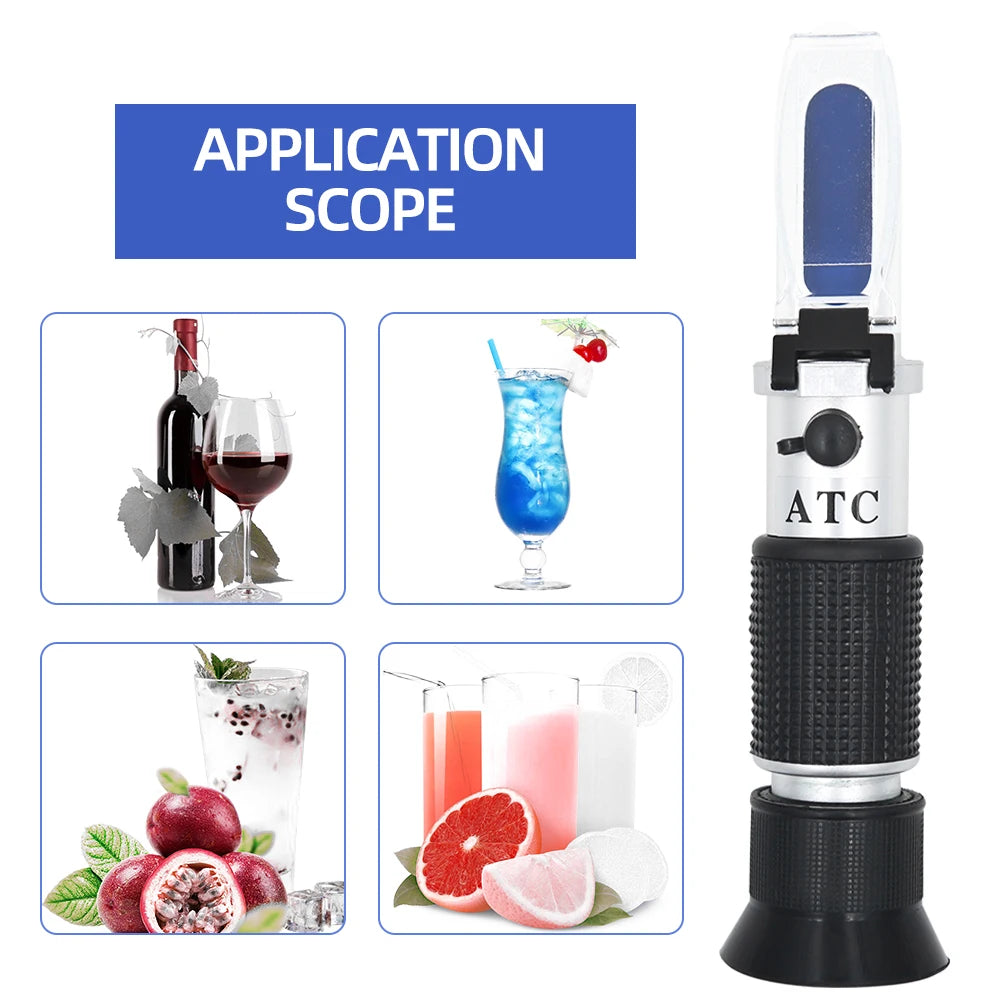 0-80% Brix Honey Refractometer Handheld Sugar Concentration Tester for Fruit Juice