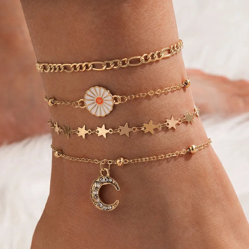 CowLost | bohemian-colorful-turkish-eyes-anklets-for-women-butterfly-flower-zircon-shell-cat-ankle-bracelet-summer-beach-foot-leg-jewelry-1 |14