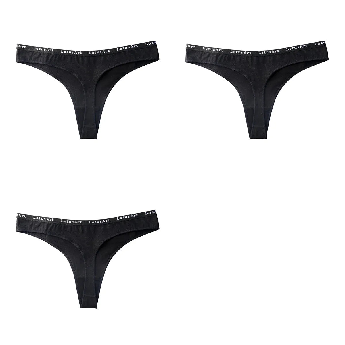 CowLost | product_id-3pcs-women-s-cotton-low-rise-seamless-breathable-g-string-panties-set |16