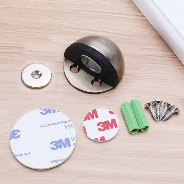 CowLost | stainless-steel-magnetic-dual-door-stopper-nail-free-door-catch-wall-protector |18