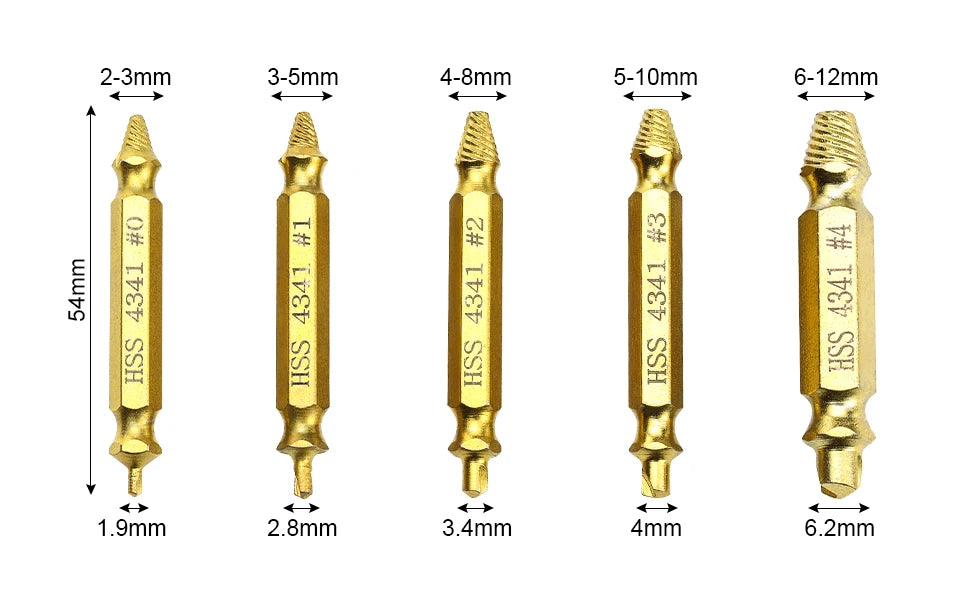 CowLost | nindejin-4-5-6pcs-damaged-screw-extractor-drill-bit-extractor |10