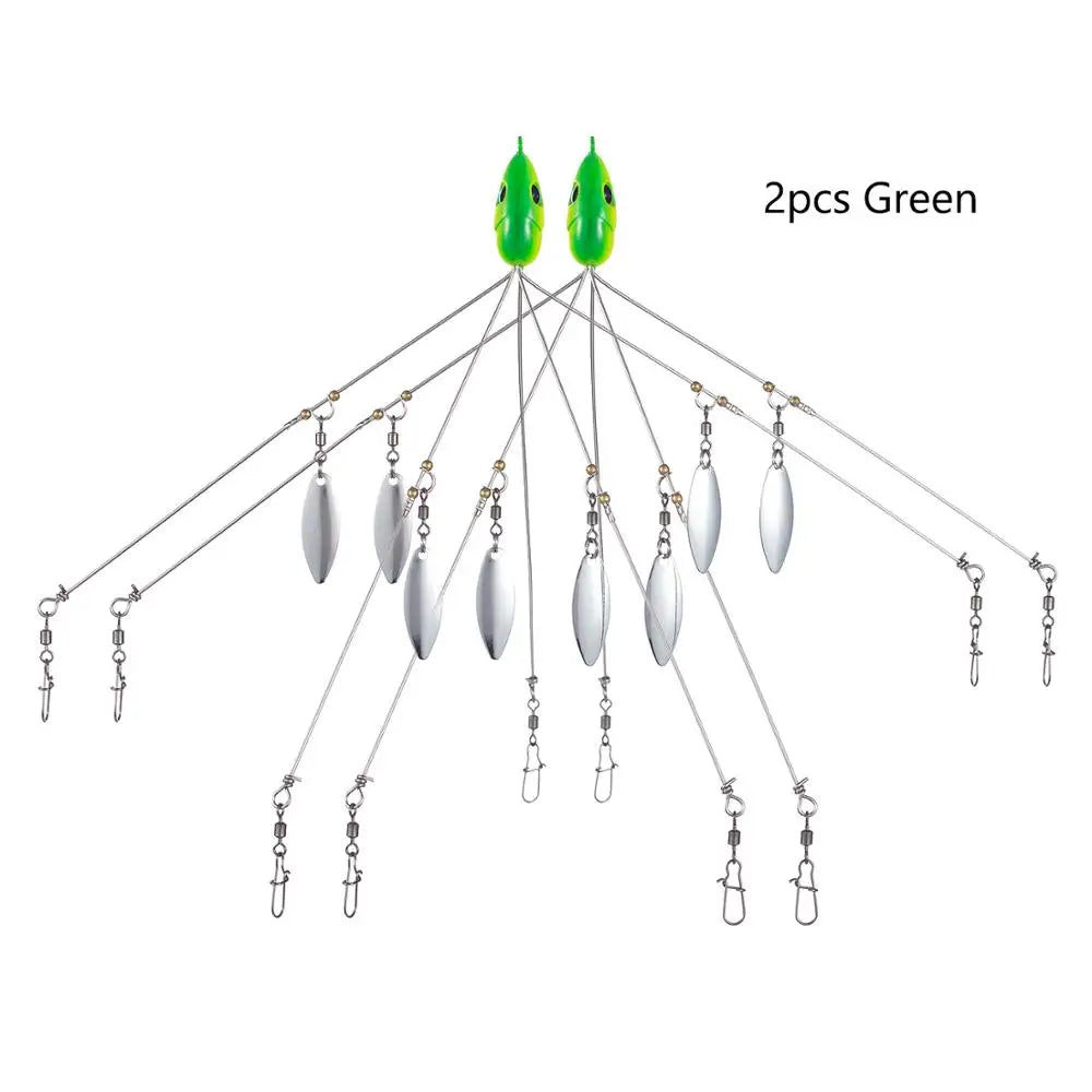 CowLost | sporting-goods-bassdash-5-arm-umbrella-fishing-lure-rig-alabama-rig-head-18g |18