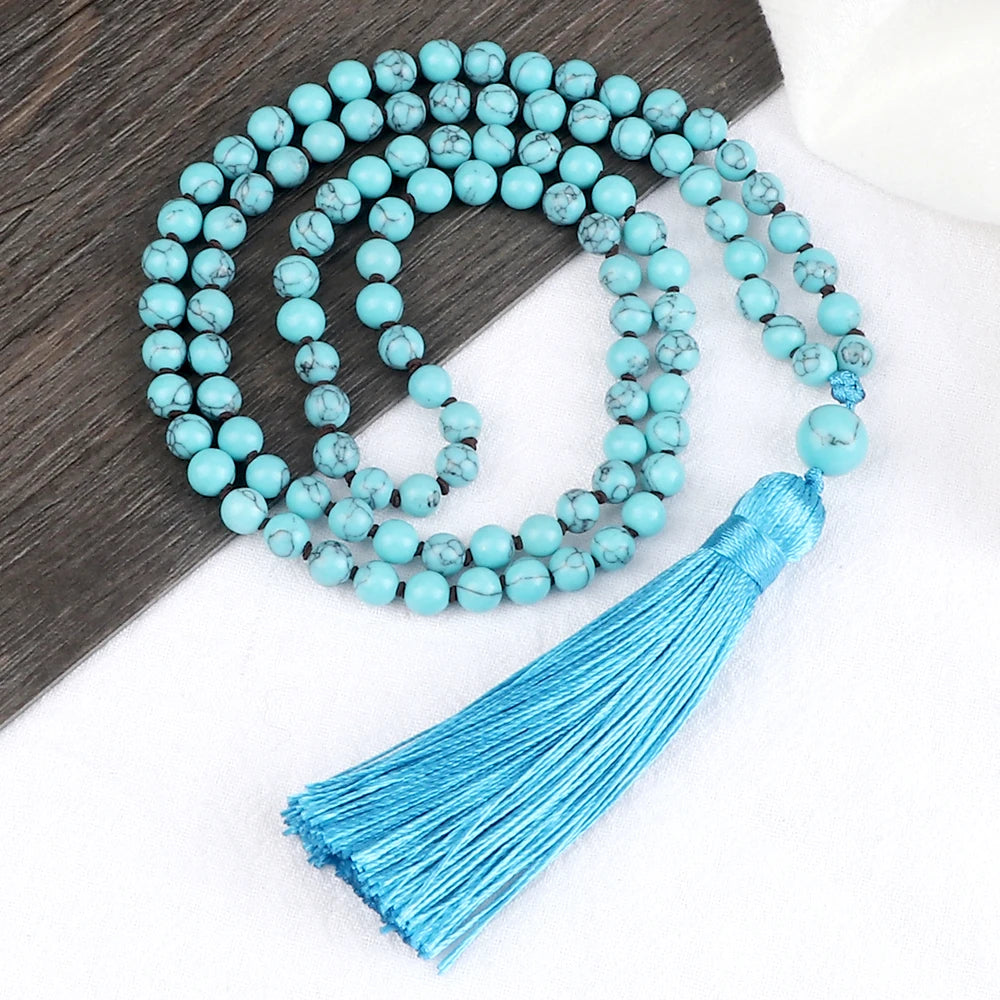 108 Beads Knotted Japamala Necklace