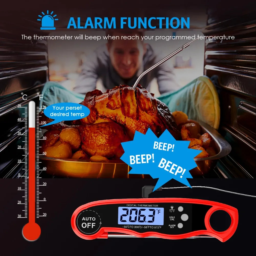 ORIA Digital Waterproof Kitchen BBQ Meat Thermometer Probe