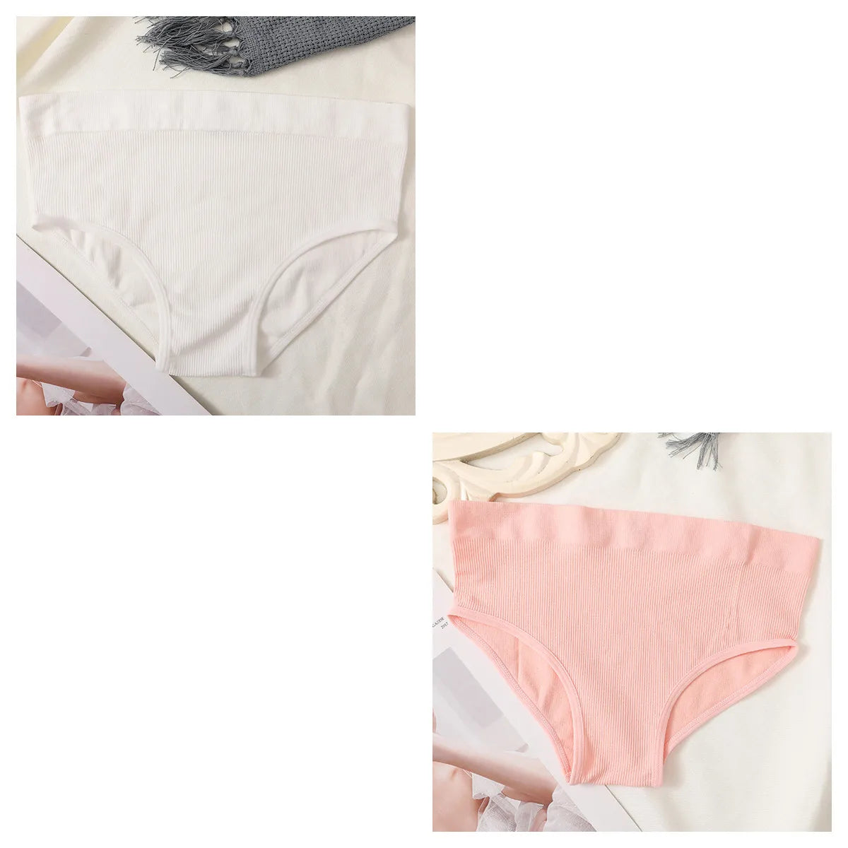 CowLost | product_id-2pcs-womens-high-waist-seamless-tummy-control-briefs-set |20