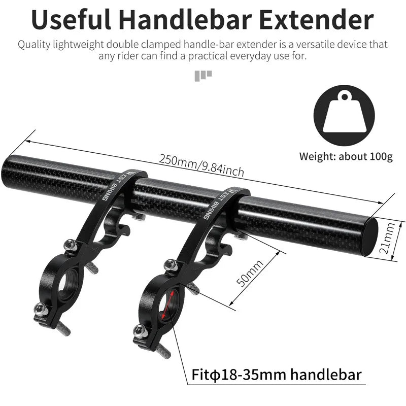 CowLost | 3d-printer-accessories-west-biking-25cm-carbon-fiber-bicycle-handlebar-extender-mount |6