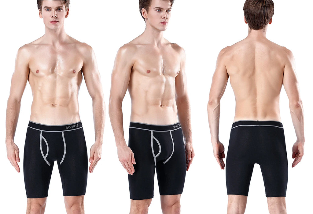 CowLost | activewear-pants-5pcs-mens-cotton-long-boxer-underpants |12