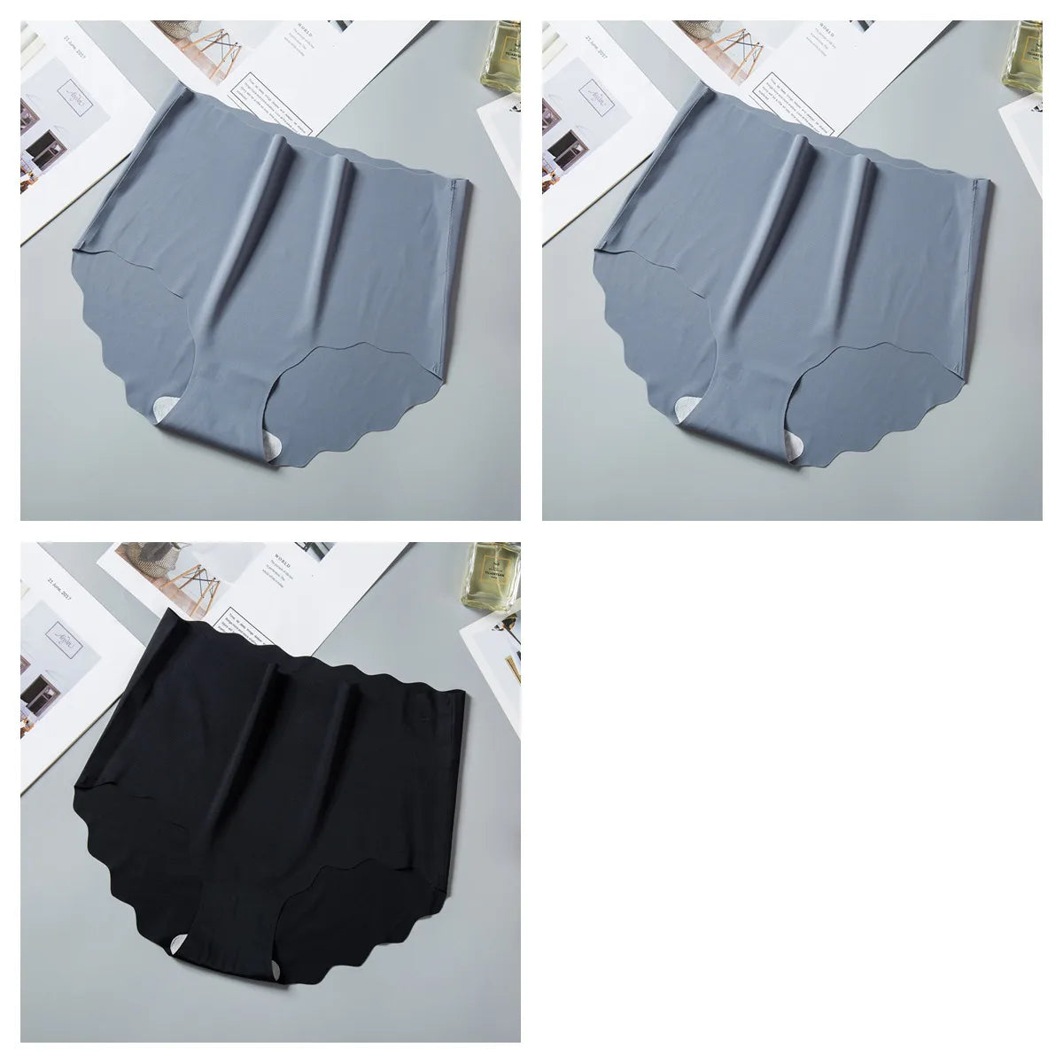 CowLost | product_id-3pcs-women-s-high-waist-seamless-ice-silk-hip-lift-briefs-m-xxl |45