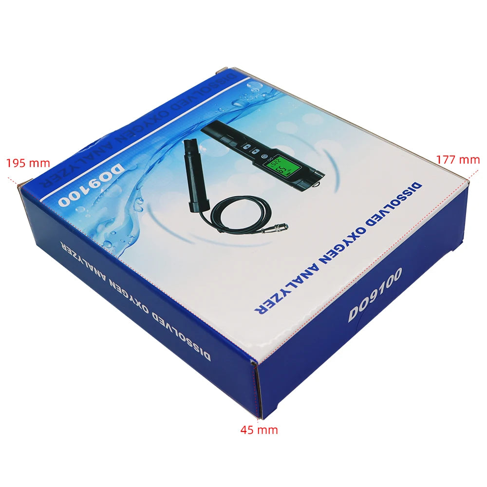 DO9100 Pen-Type Dissolved Oxygen Meter with Backlight, 0-40mg/L Oxygen Tester, ATC