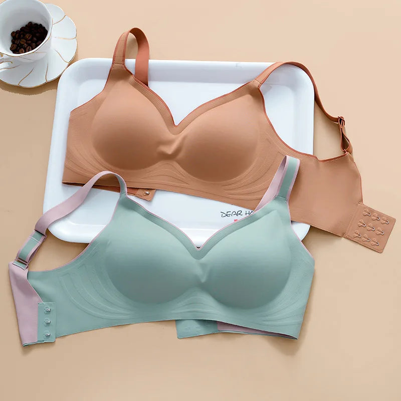 CowLost | product_id-plus-size-seamless-wire-free-push-up-bra-for-women-comfortable-shockproof |8