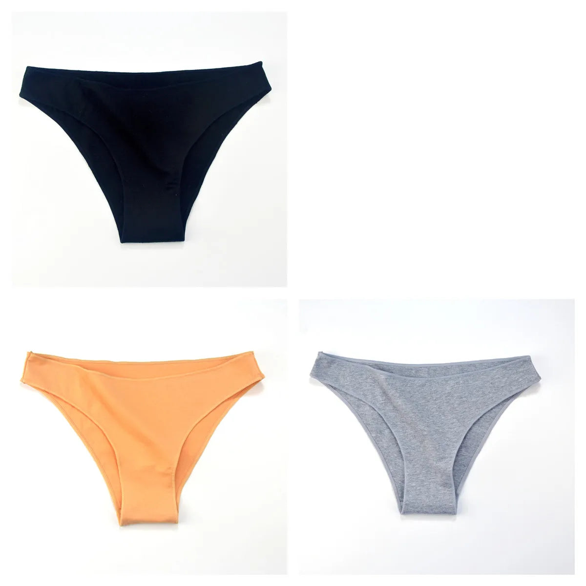 CowLost | product_id-3-pack-women-s-low-waist-cotton-briefs-breathable-solid-color-panties-m-xxl |17