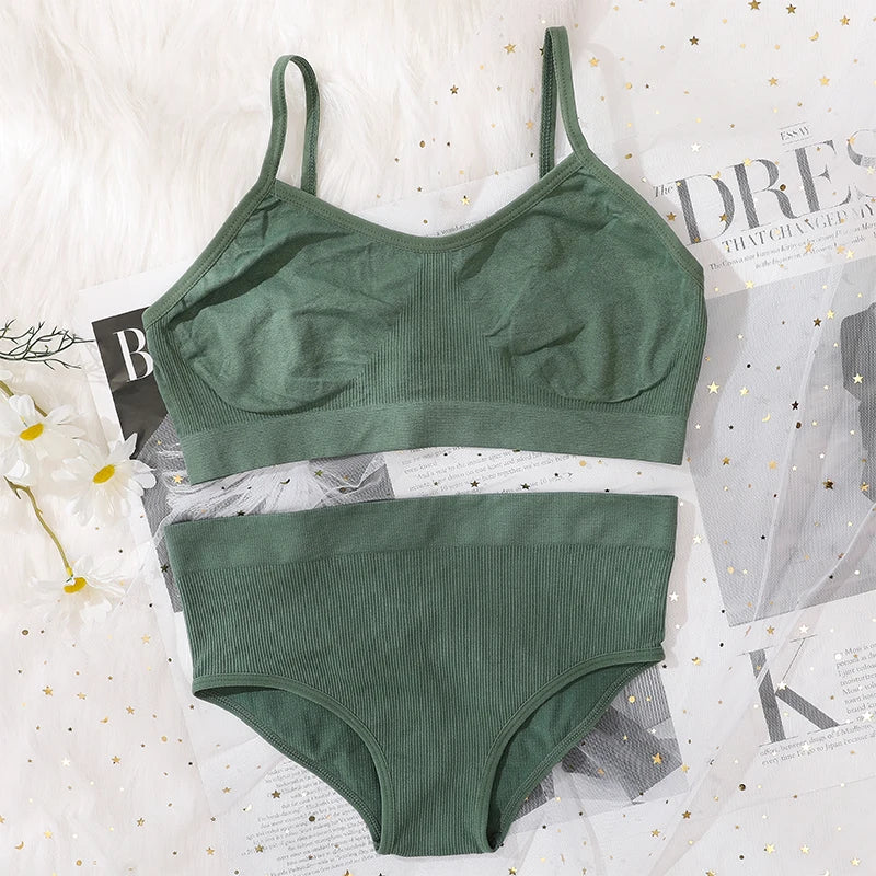 CowLost | product_id-women-seamless-wireless-bra-high-waist-panties-soft-lingerie-set |24