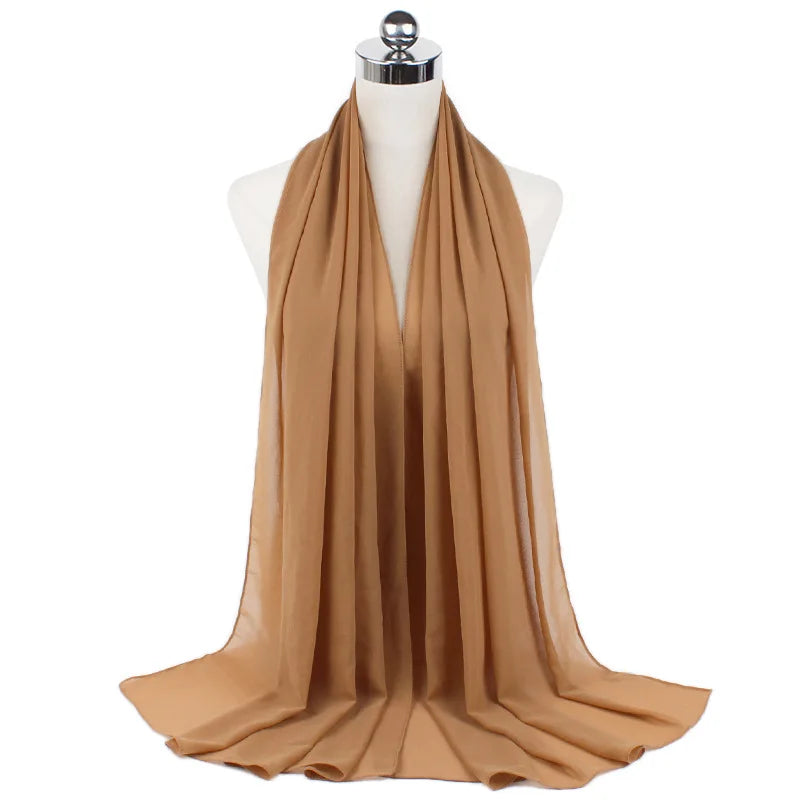CowLost | muslim-chiffon-hijab-scarf-women-long-solid-color |70