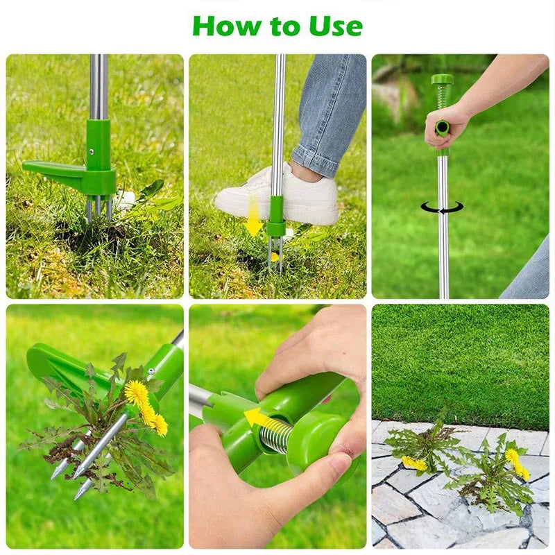 CowLost | product_id-portable-long-handle-garden-weed-remover-lawn-root-puller-tool |12