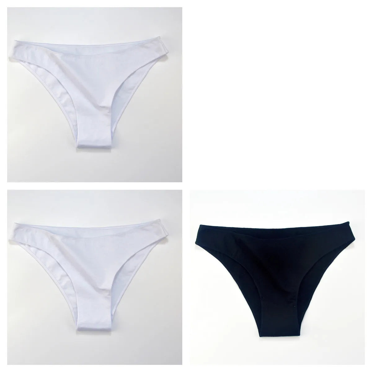 CowLost | product_id-3-pack-women-s-low-waist-cotton-briefs-breathable-solid-color-panties-m-xxl |25