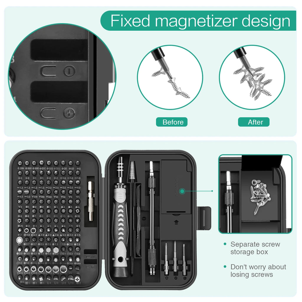 ORIADIY 130-in-1 Precision Magnetic Screwdriver Set for Phone & PC Repair
