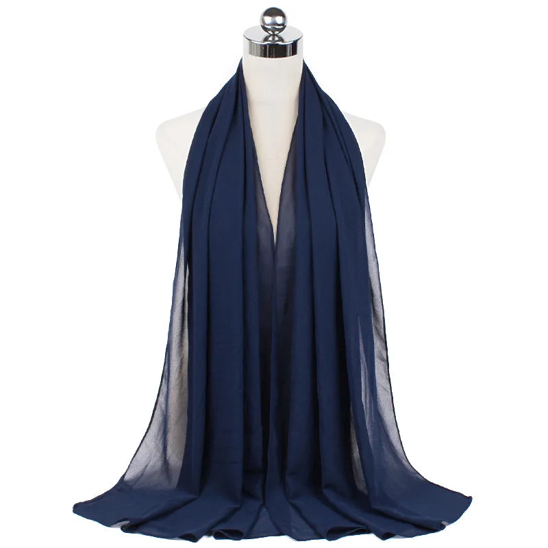 CowLost | muslim-chiffon-hijab-scarf-women-long-solid-color |63