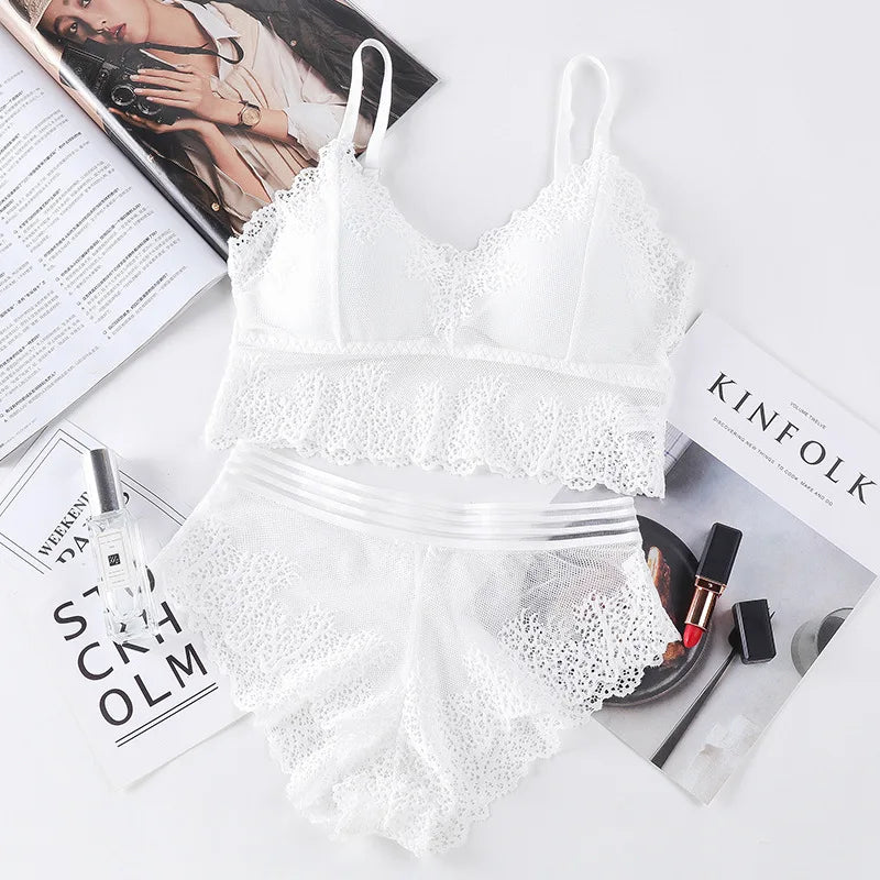 CowLost | product_id-women-lace-wireless-backless-bra-and-brief-set-sexy-lingerie-crop-top |8