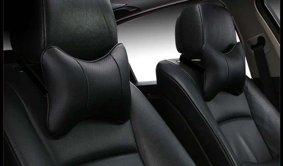 CowLost | coffee-product_id-universal-car-neck-pillow-pu-leather-headrest-cushion-black-red-easy-install-clean |11