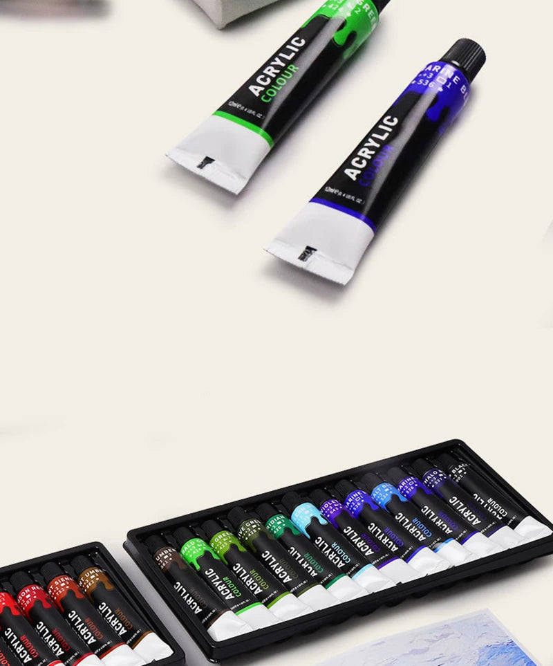 CowLost | drawing-painting-paper-product_id-acrylic-paint-set-12-24-colors-12ml-tubes-with-professional-brush-for-canvas-glass-paper-diy-wall-painting |13