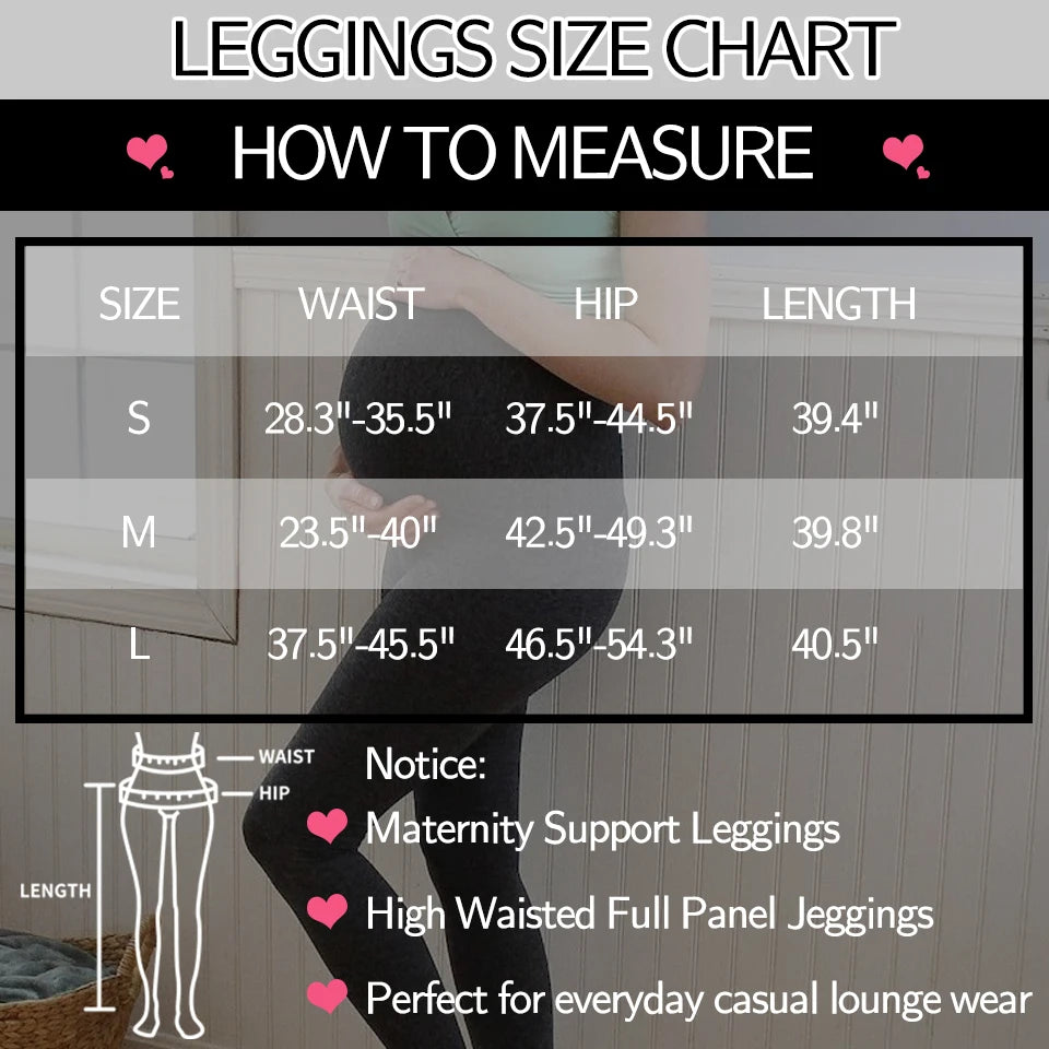 CowLost | product_id-high-waist-maternity-leggings-with-belly-support-skinny-knit-pants |15