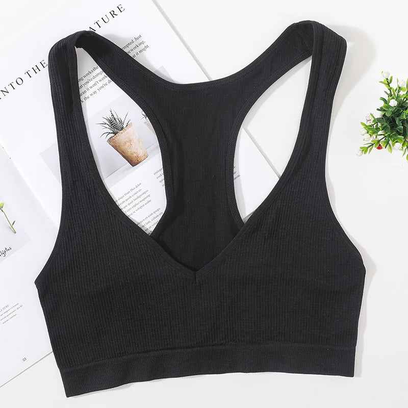 CowLost | product_id-seamless-wirefree-deep-v-neck-unlined-comfort-bra-top-for-women |14