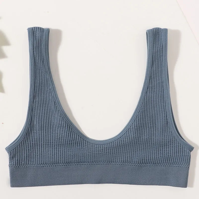 CowLost | product_id-women-s-wire-free-push-up-ribbed-u-neck-bralette-crop-top-m-xl |15
