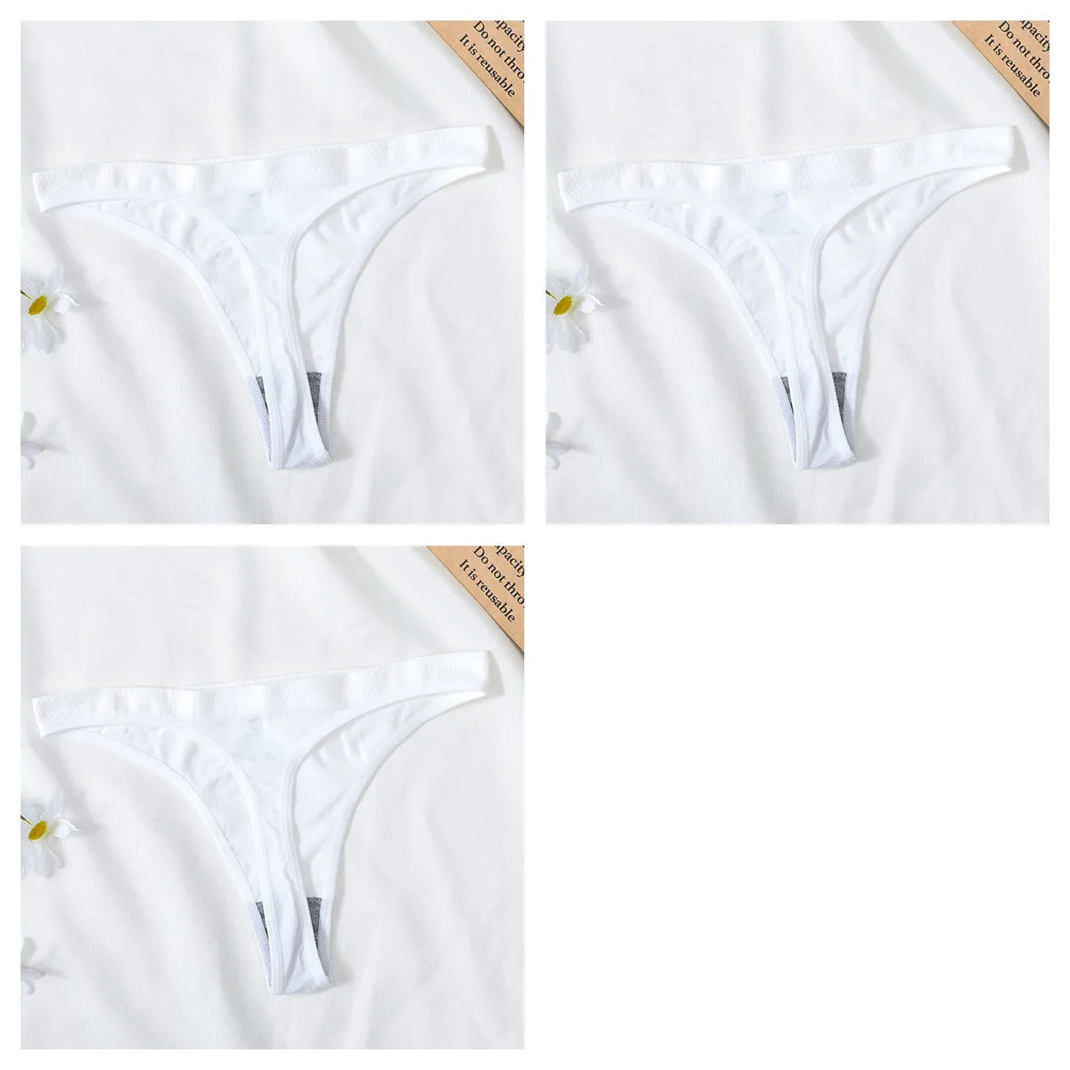 CowLost | product_id-3pcs-high-waist-seamless-brazilian-g-string-thongs-women-m-xl-t-back |34