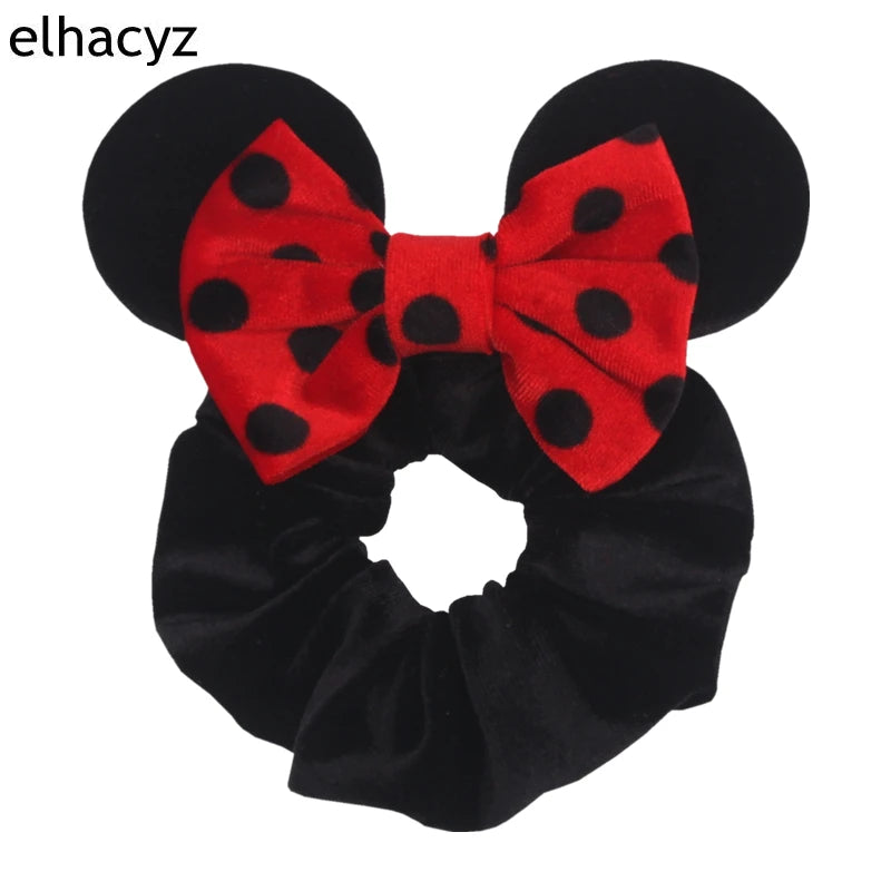 CowLost | mouse-ears-sequins-bow-women-velvet-scrunchies |51