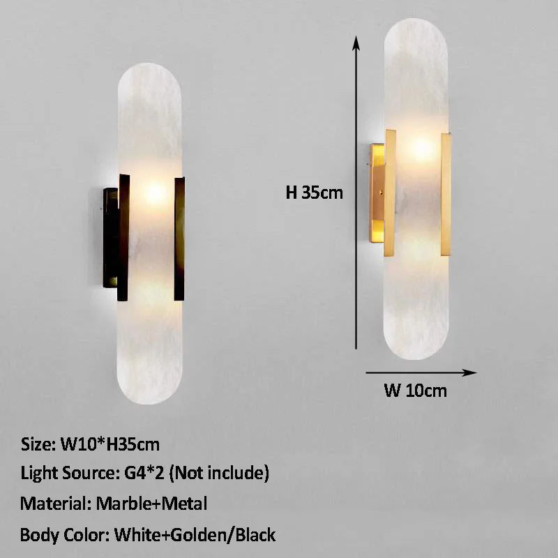 CowLost | product_id-golden-marble-wall-lamp-with-g4-socket-for-living-room-bedroom-staircase-sconce |5