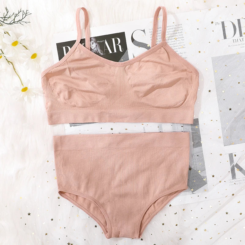 CowLost | product_id-women-seamless-wireless-bra-high-waist-panties-soft-lingerie-set |28
